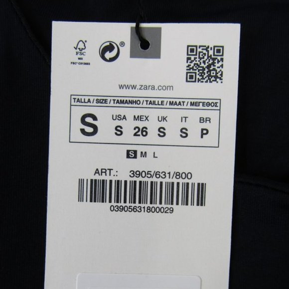 ZARA WIDE STRAP POLYAMIDE BLEND TOP in BLACK Size S NEW With TAGS - Picture 8 of 8